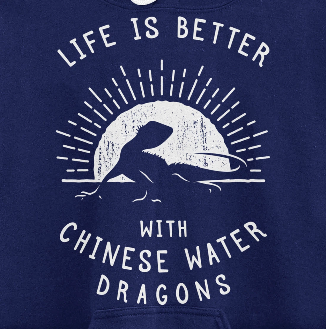 Chinese Water Dragon - Cute Exotic Reptile Pullover Hoodie