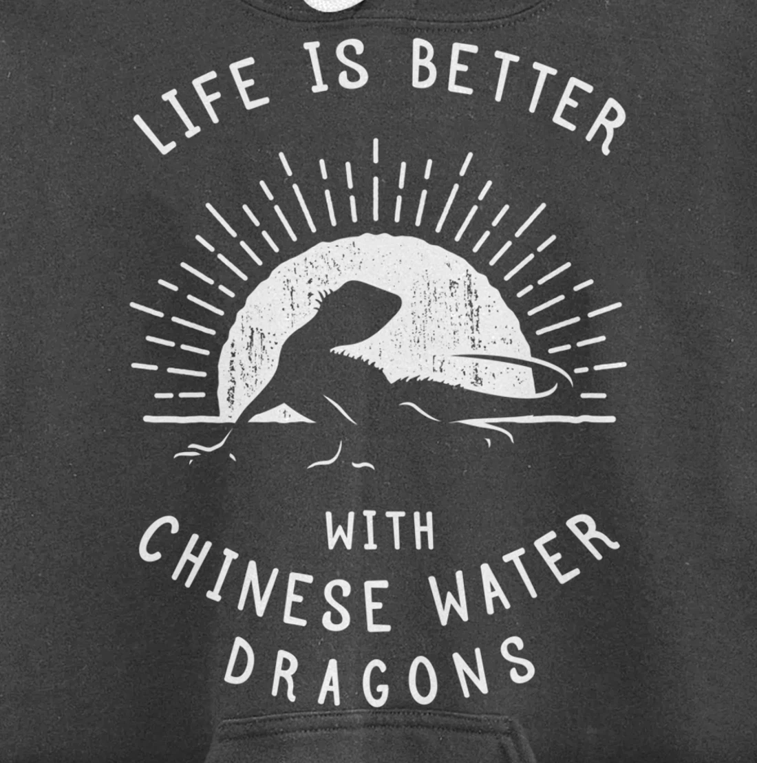 Chinese Water Dragon - Cute Exotic Reptile Pullover Hoodie