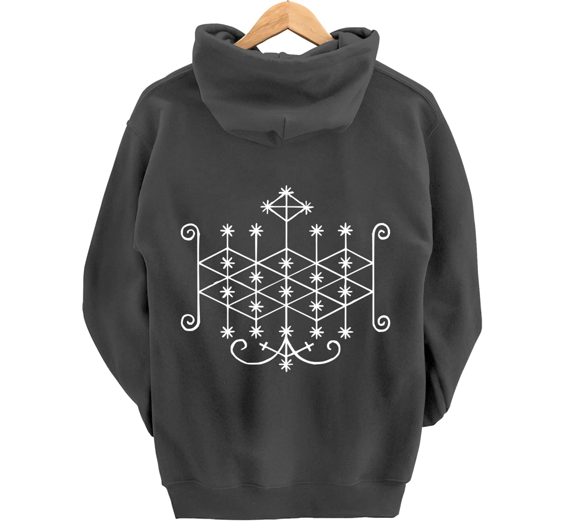 Ogoun Loa Veve Voodoo Symbol Warrior Haitan Ogun Yoruba Pullover Hoodie