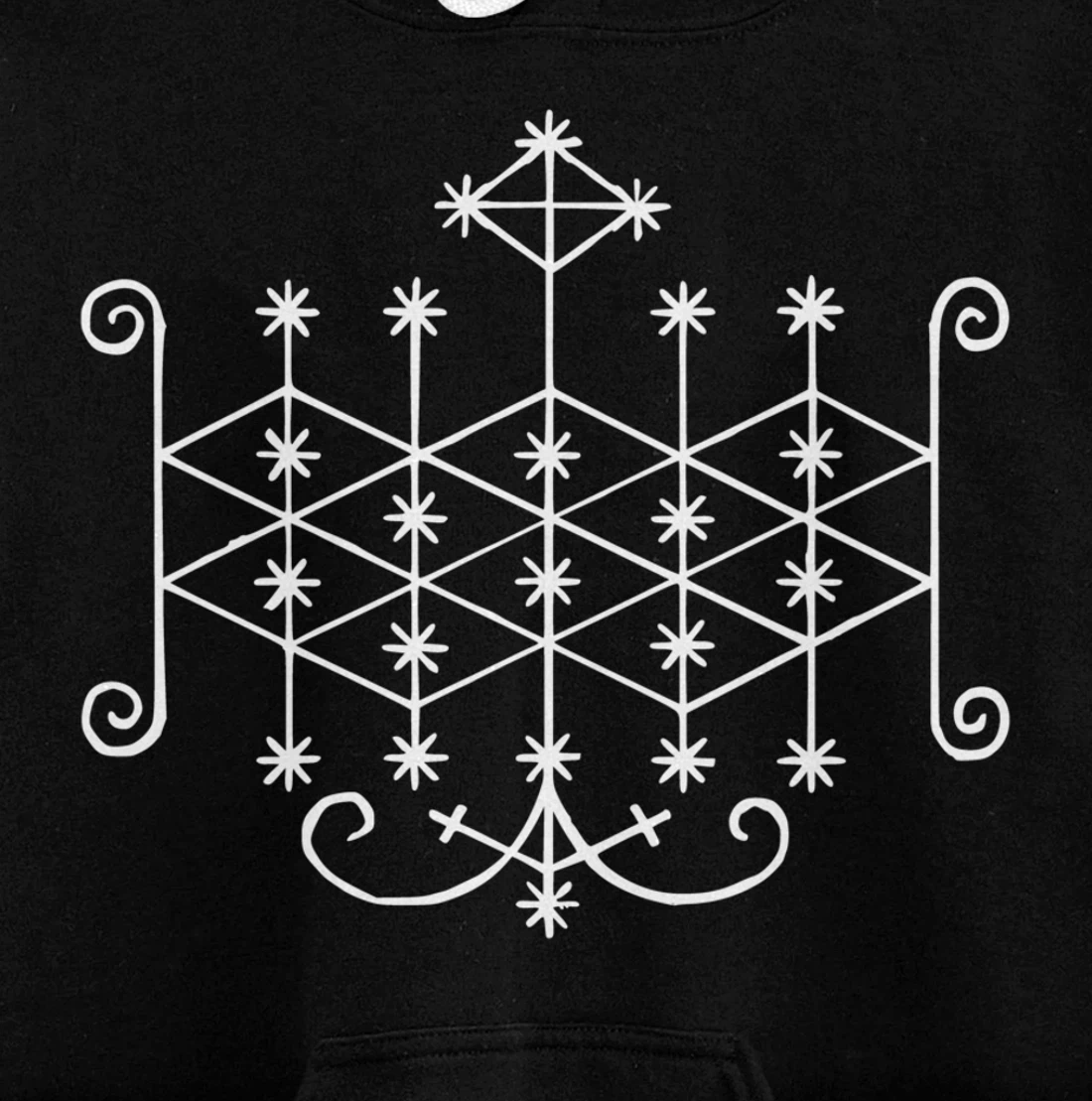 Ogoun Loa Veve Voodoo Symbol Warrior Haitan Ogun Yoruba Pullover Hoodie