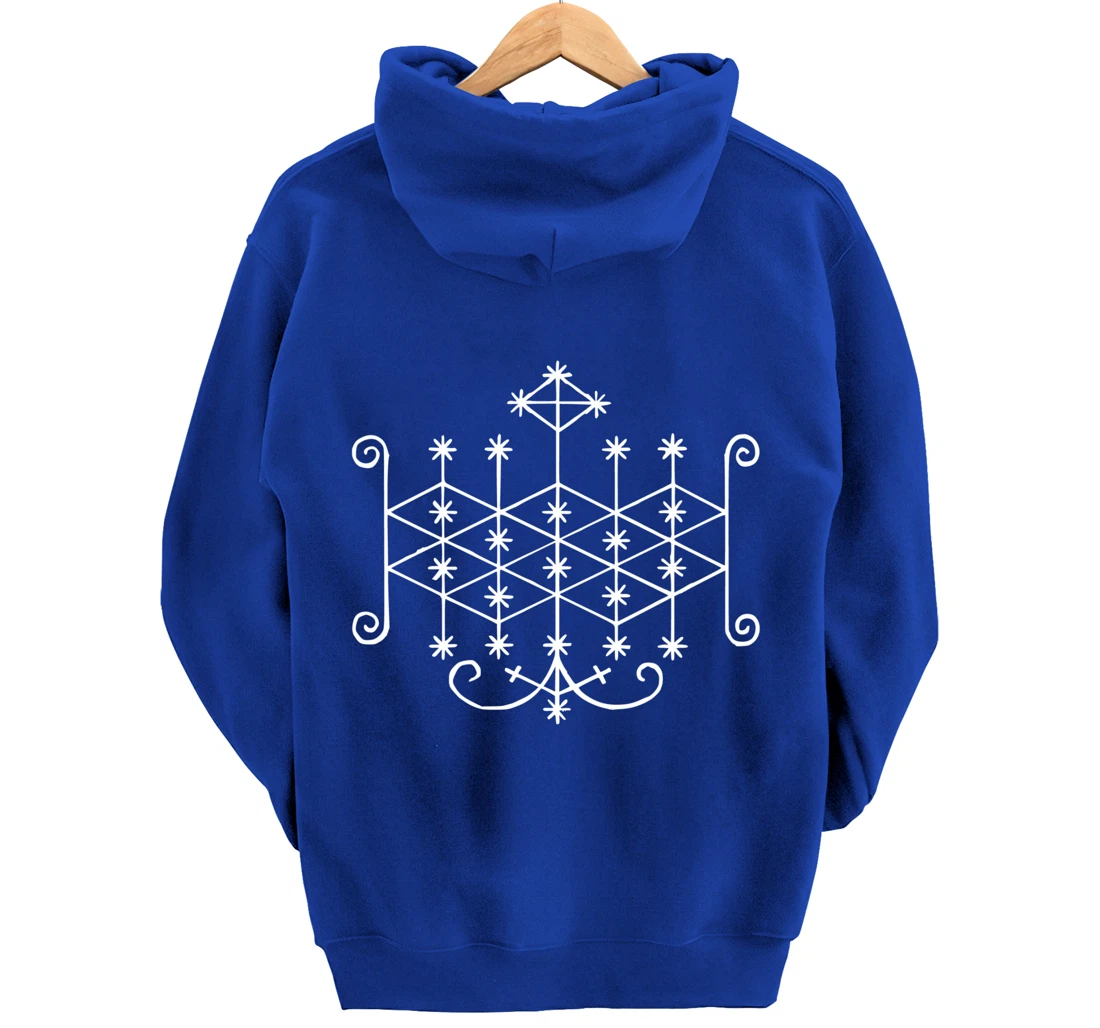 Ogoun Loa Veve Voodoo Symbol Warrior Haitan Ogun Yoruba Pullover Hoodie