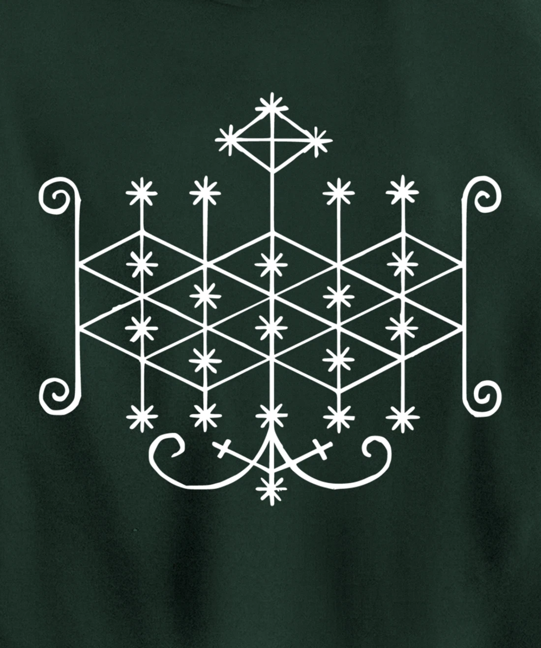 Ogoun Loa Veve Voodoo Symbol Warrior Haitan Ogun Yoruba Pullover Hoodie