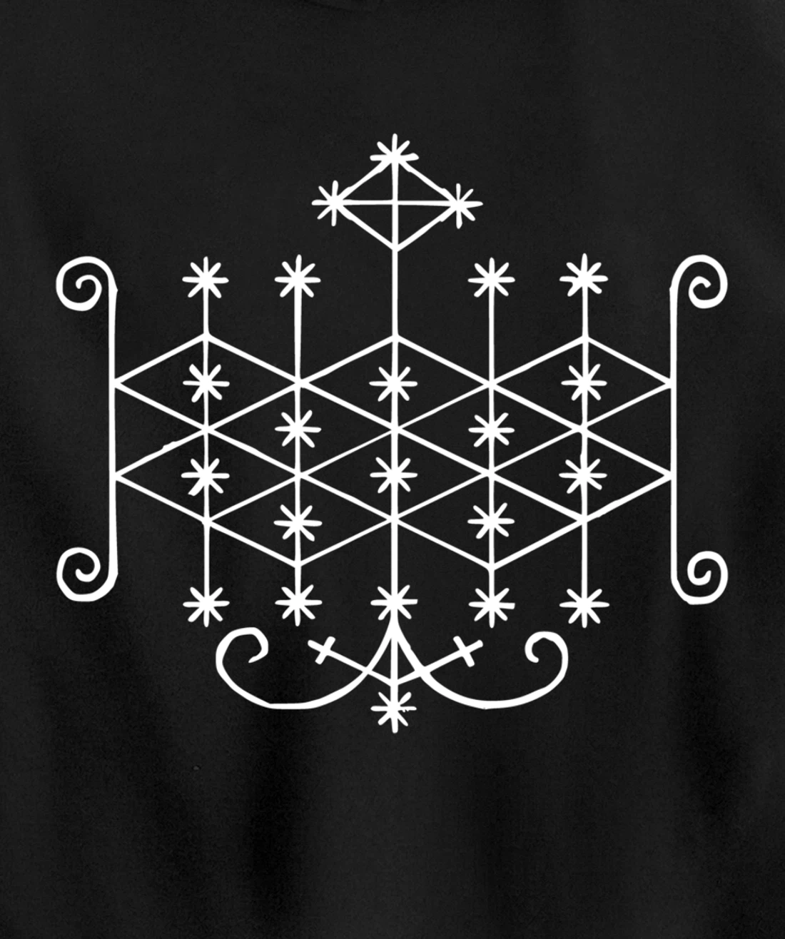 Ogoun Loa Veve Voodoo Symbol Warrior Haitan Ogun Yoruba Pullover Hoodie