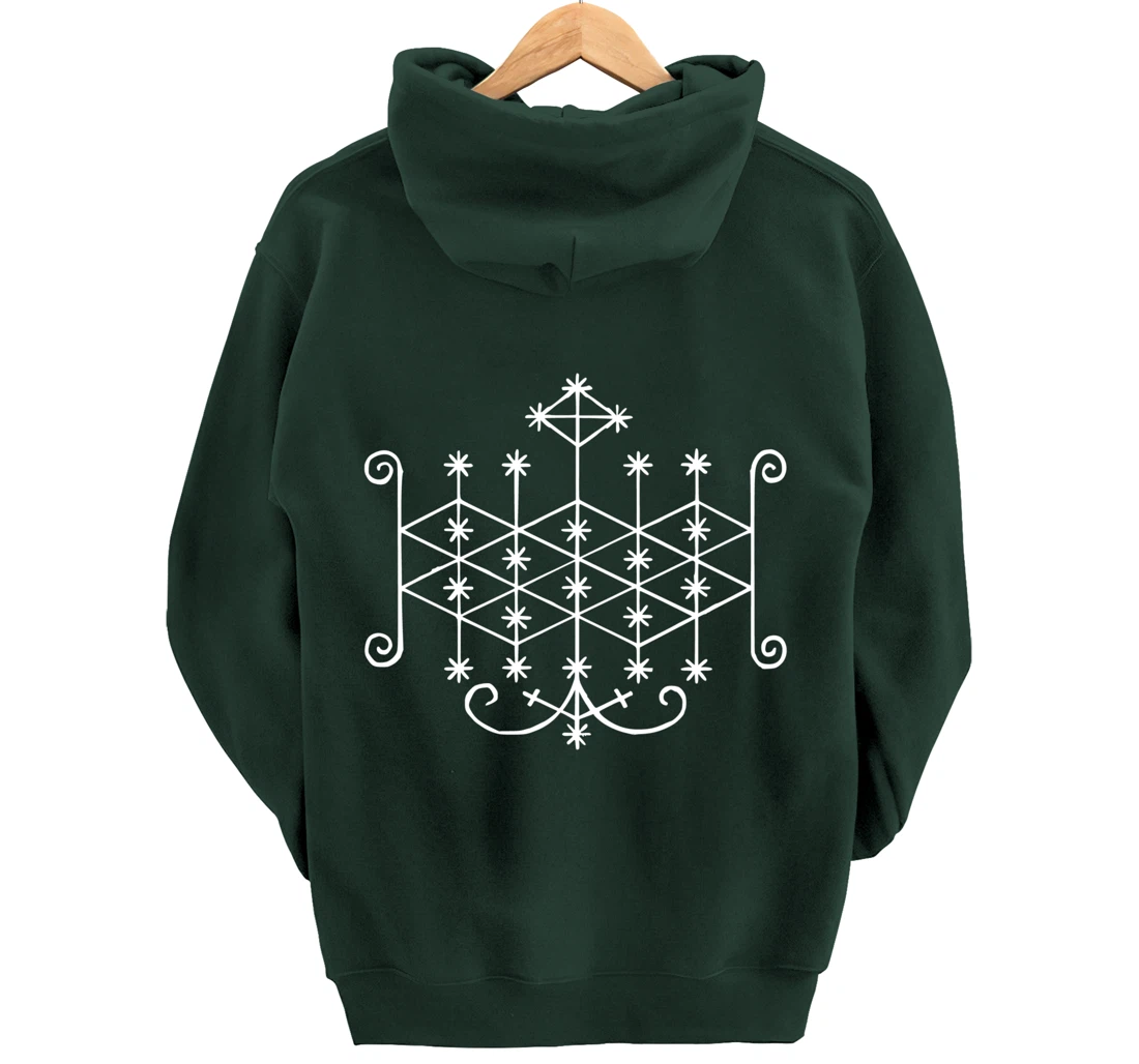 Ogoun Loa Veve Voodoo Symbol Warrior Haitan Ogun Yoruba Pullover Hoodie