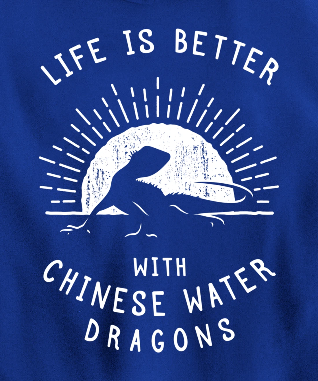 Chinese Water Dragon - Cute Exotic Reptile Pullover Hoodie
