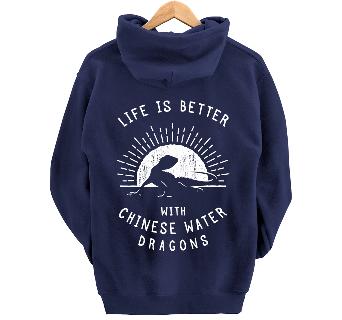 Chinese Water Dragon - Cute Exotic Reptile Pullover Hoodie