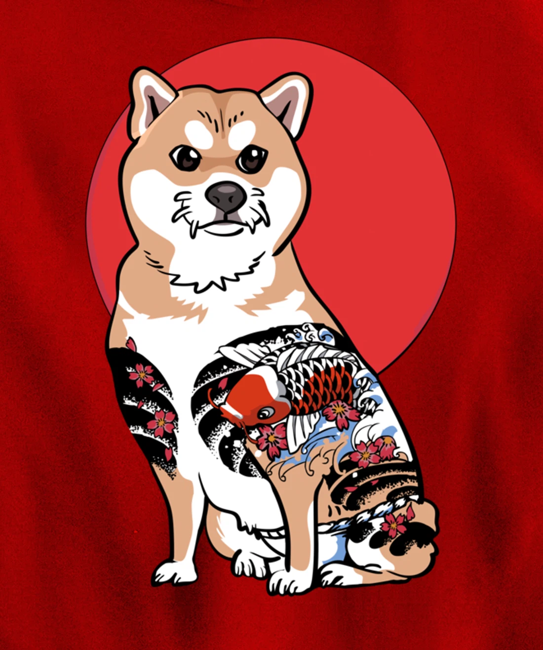 Yakuza Shiba Inu Pullover Hoodie