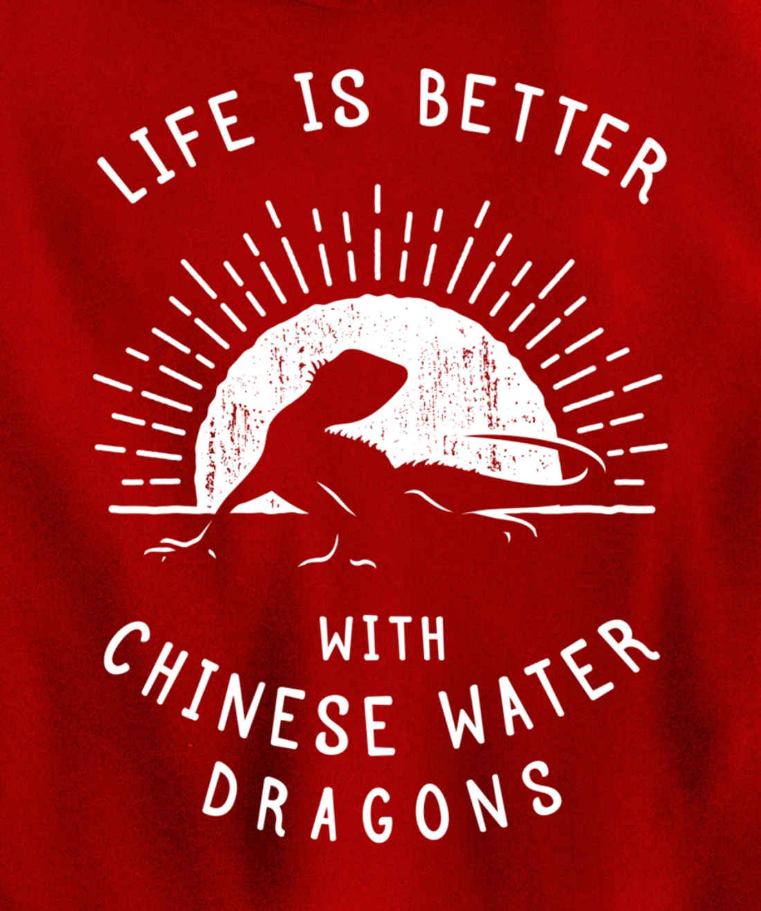 Chinese Water Dragon - Cute Exotic Reptile Pullover Hoodie