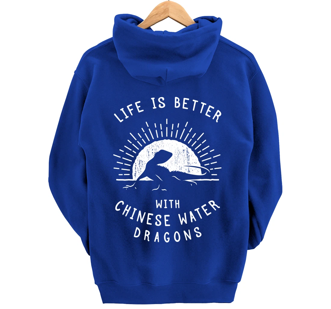 Chinese Water Dragon - Cute Exotic Reptile Pullover Hoodie