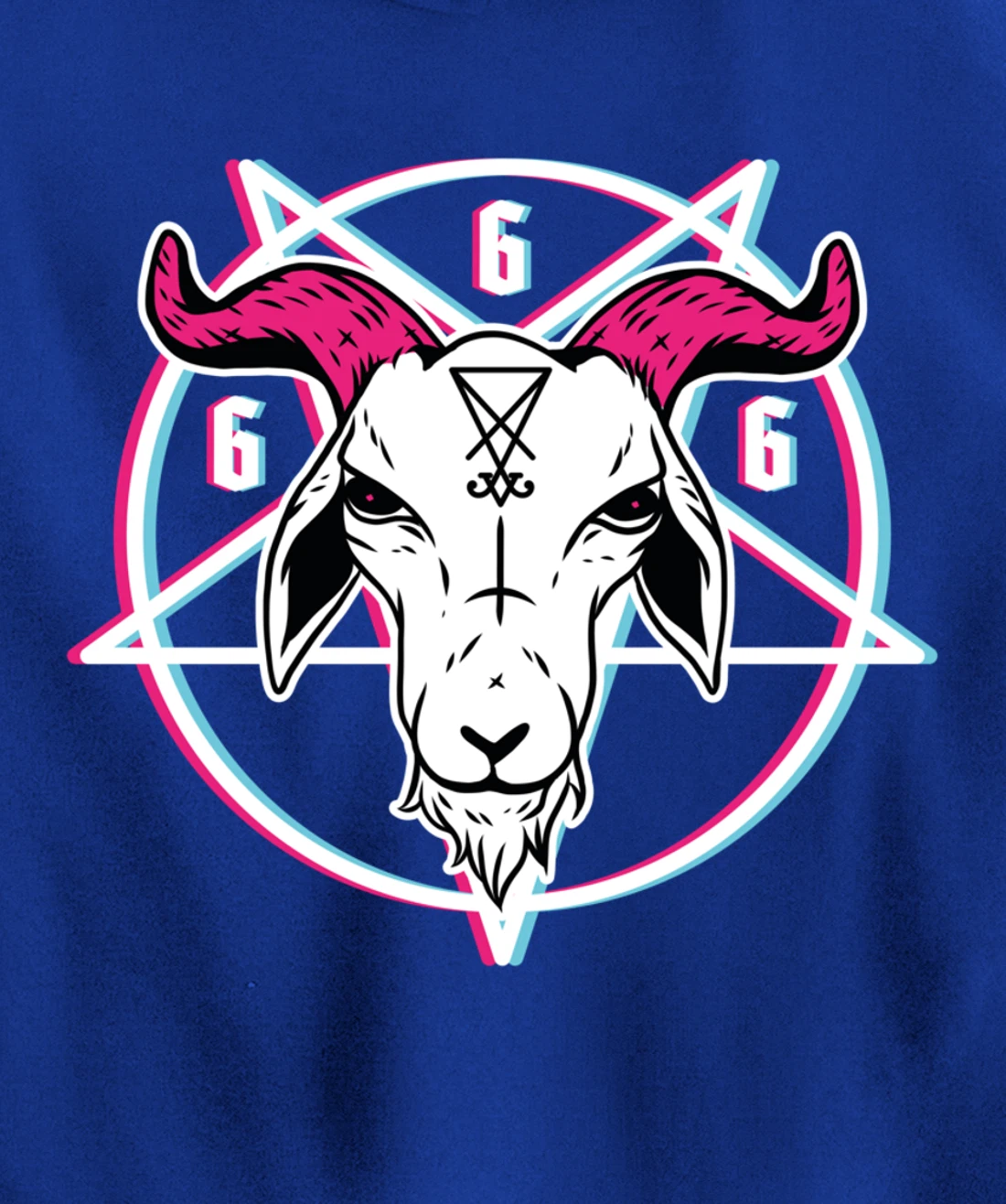 Sigil Of Lucifer Devil Goat Baphomet 666 Satan Pentagram Pullover Hoodie