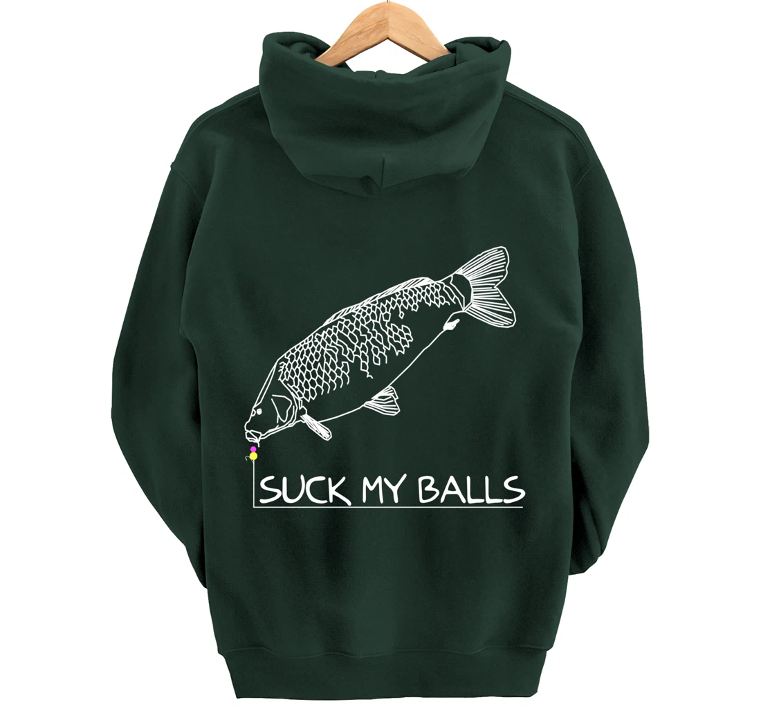 Suck my Balls | Carp Boilie Fishing Angler Fishing Gift Pullover Hoodie
