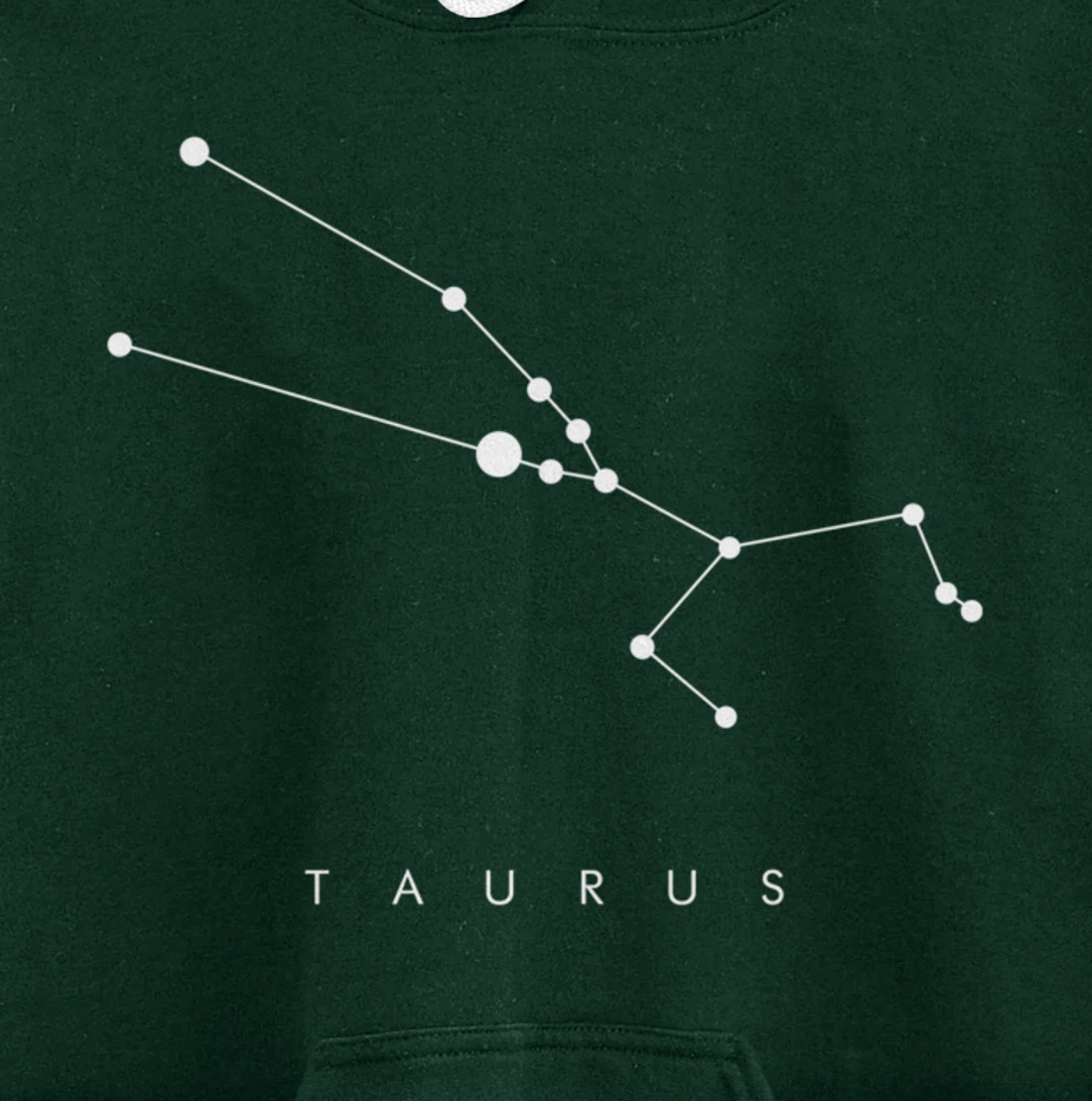 Minimal Taurus Constellation Astronomy and Space Design Pullover Hoodie