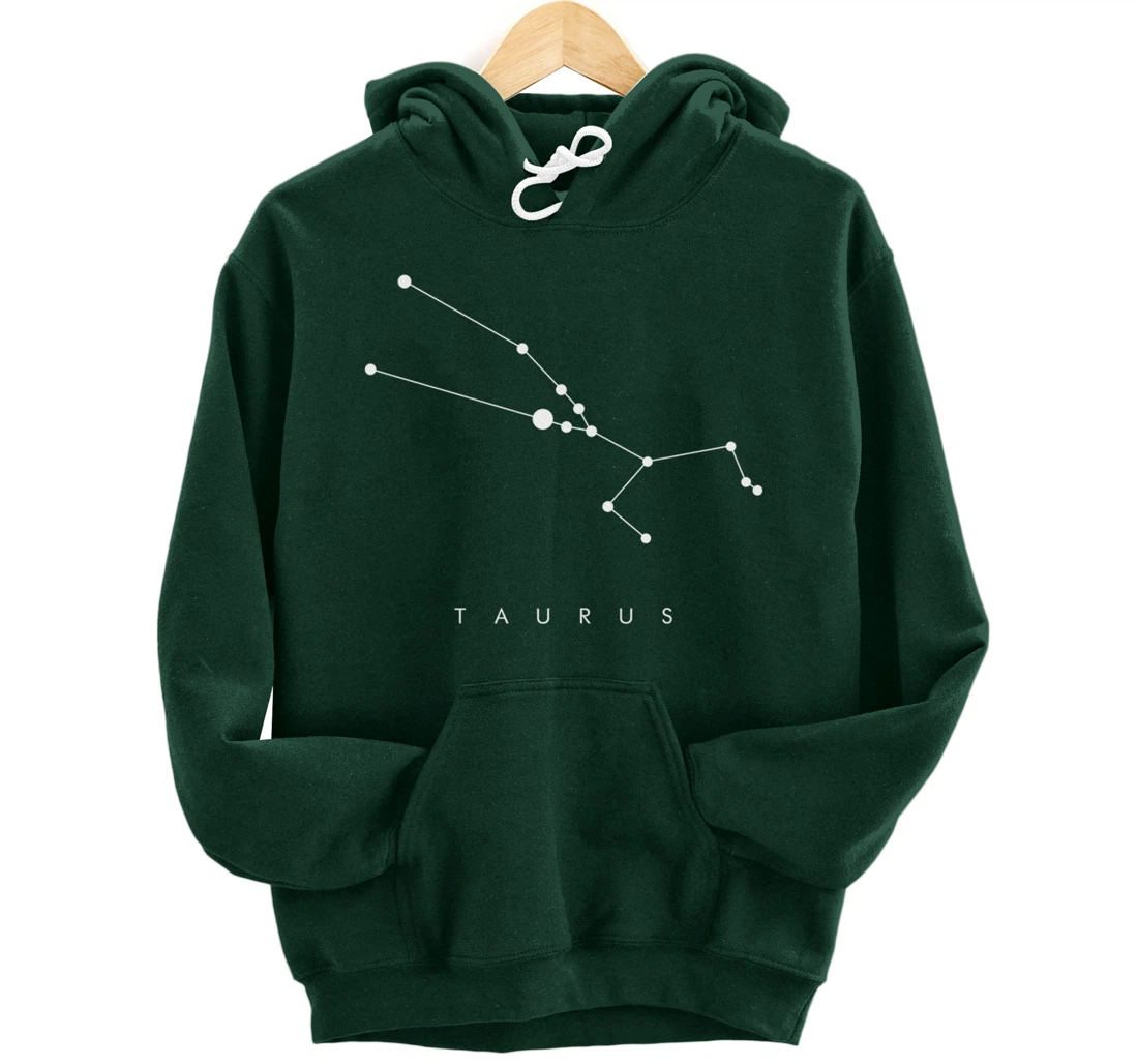 Minimal Taurus Constellation Astronomy and Space Design Pullover Hoodie