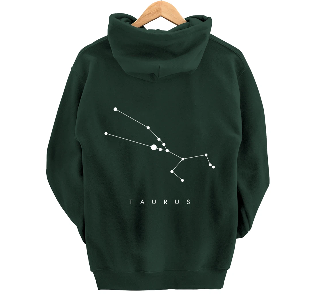 Minimal Taurus Constellation Astronomy and Space Design Pullover Hoodie