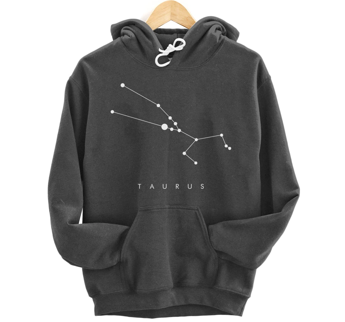 Minimal Taurus Constellation Astronomy and Space Design Pullover Hoodie
