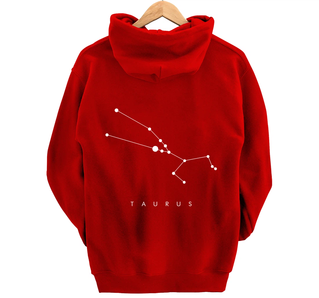 Minimal Taurus Constellation Astronomy and Space Design Pullover Hoodie