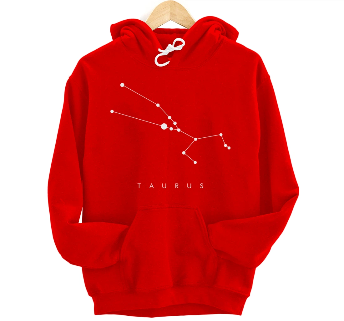 Minimal Taurus Constellation Astronomy and Space Design Pullover Hoodie