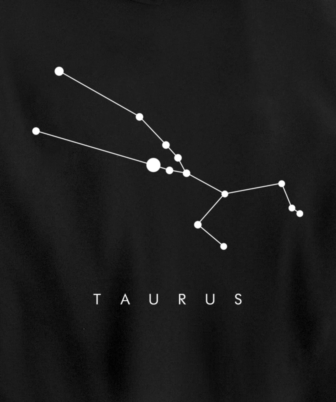 Minimal Taurus Constellation Astronomy and Space Design Pullover Hoodie