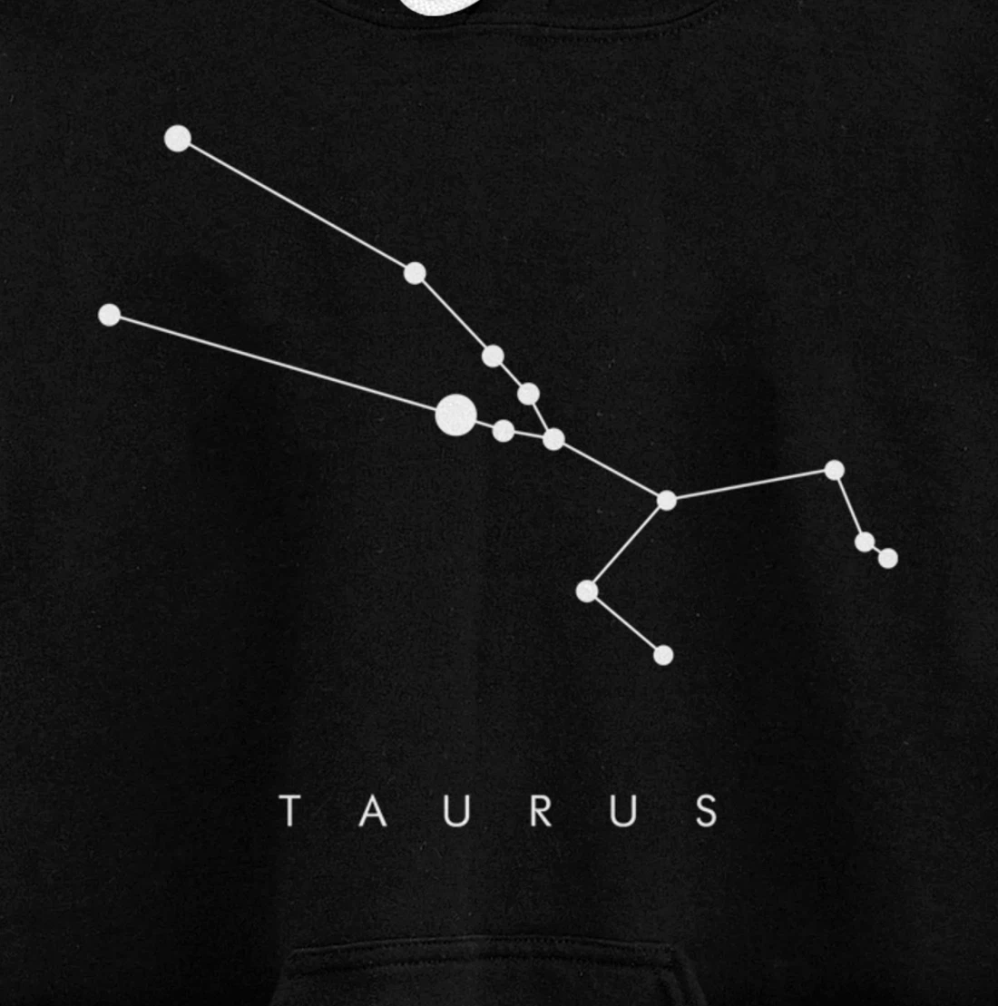 Minimal Taurus Constellation Astronomy and Space Design Pullover Hoodie