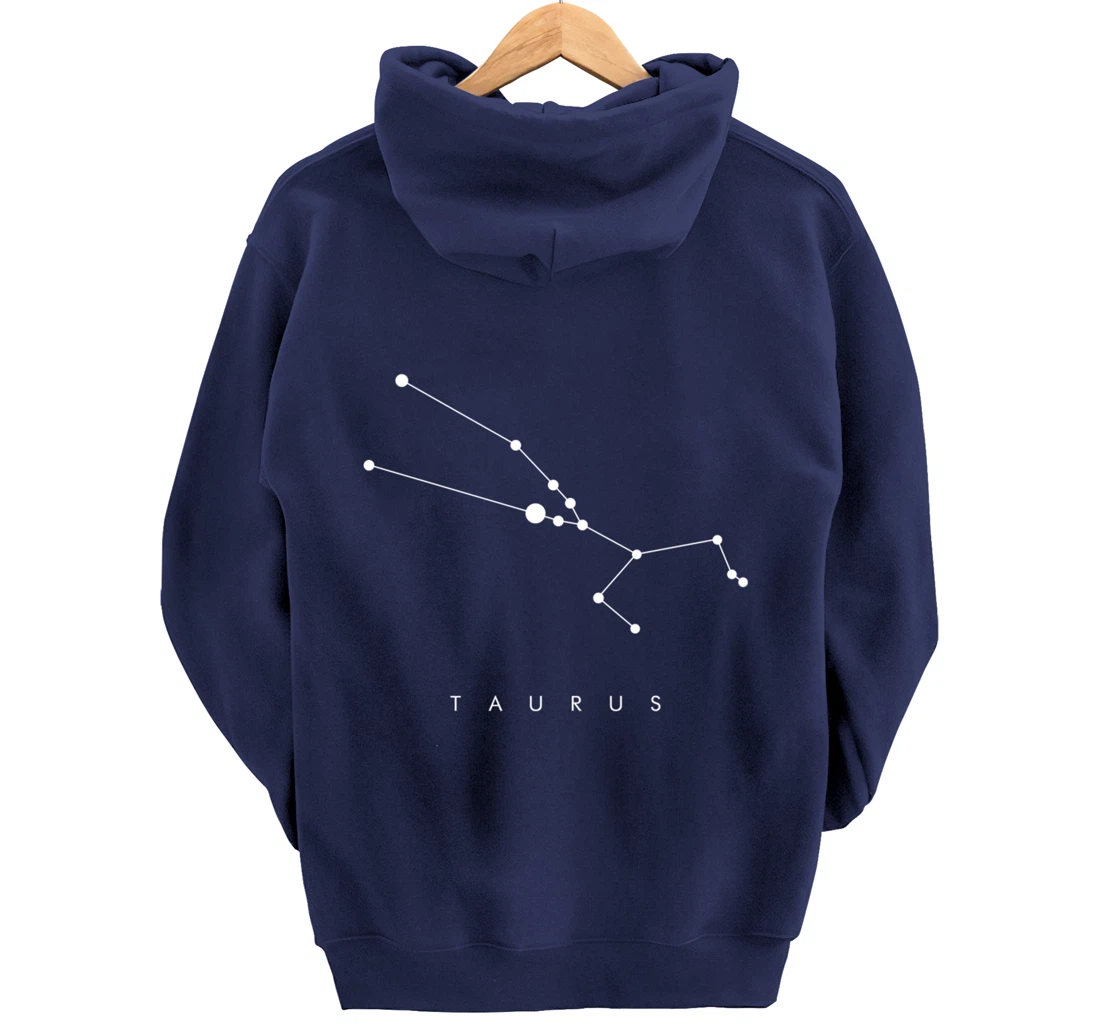 Minimal Taurus Constellation Astronomy and Space Design Pullover Hoodie