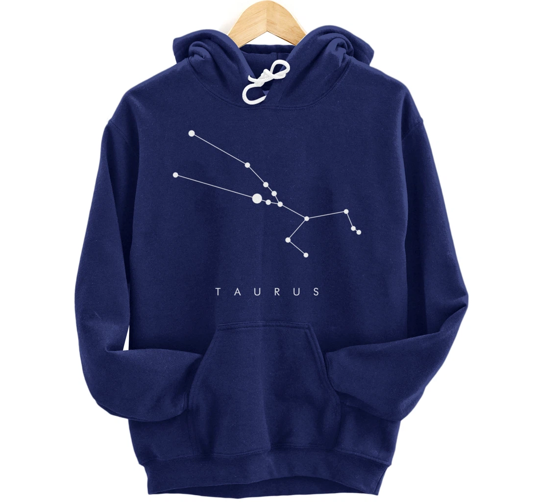 Minimal Taurus Constellation Astronomy and Space Design Pullover Hoodie