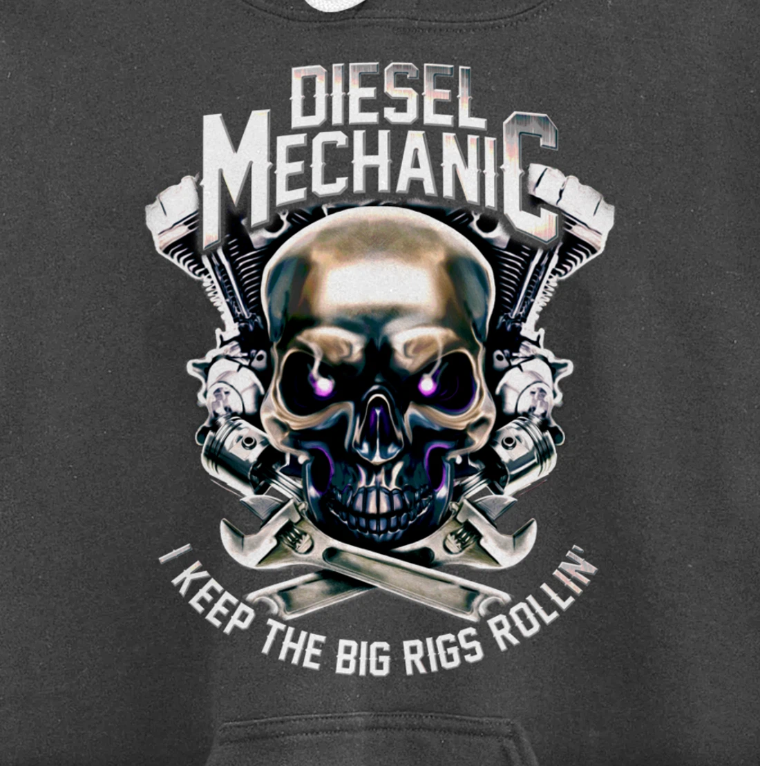 Diesel Mechanic I Keep The Big Rigs Rolling Funny Trucker Pullover Hoodie