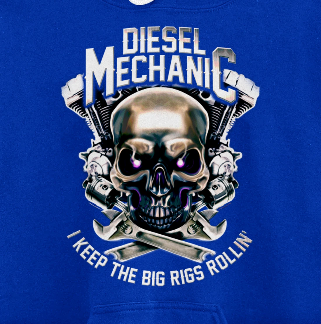 Diesel Mechanic I Keep The Big Rigs Rolling Funny Trucker Pullover Hoodie