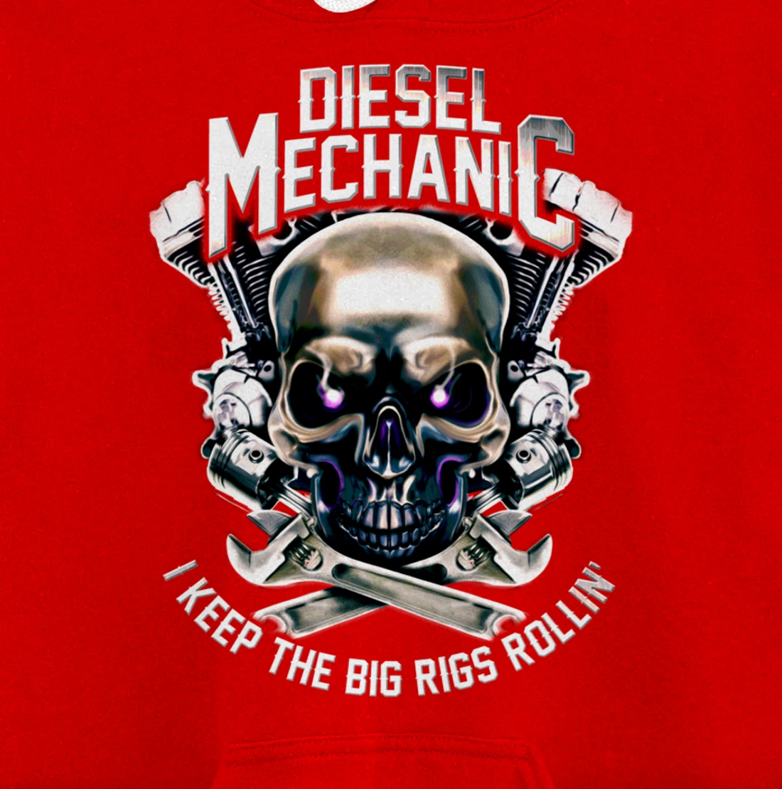Diesel Mechanic I Keep The Big Rigs Rolling Funny Trucker Pullover Hoodie