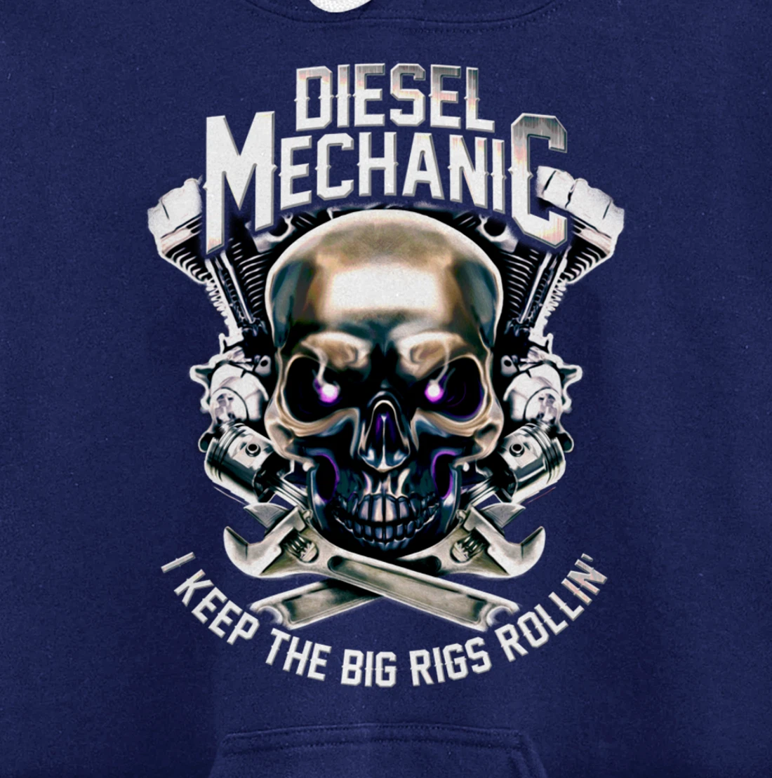 Diesel Mechanic I Keep The Big Rigs Rolling Funny Trucker Pullover Hoodie