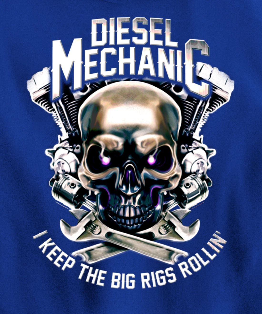 Diesel Mechanic I Keep The Big Rigs Rolling Funny Trucker Pullover Hoodie