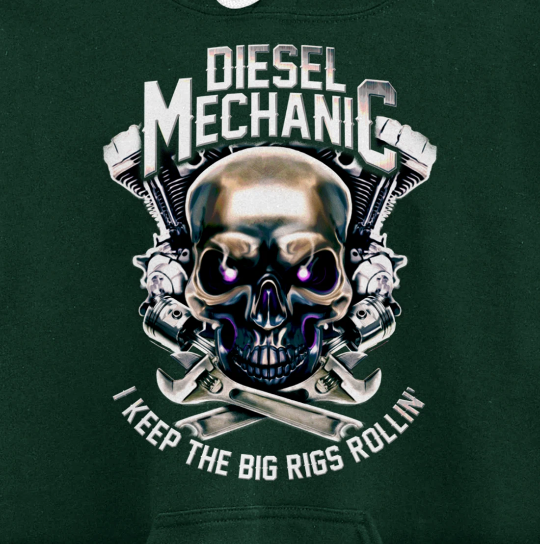 Diesel Mechanic I Keep The Big Rigs Rolling Funny Trucker Pullover Hoodie