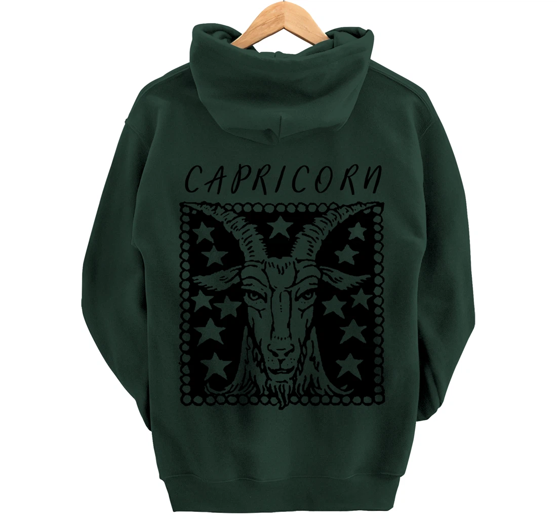 Zodiac Sign Capricorn Pullover Hoodie