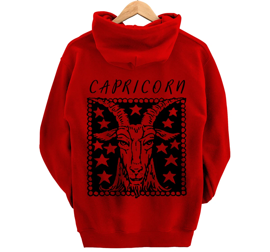 Zodiac Sign Capricorn Pullover Hoodie