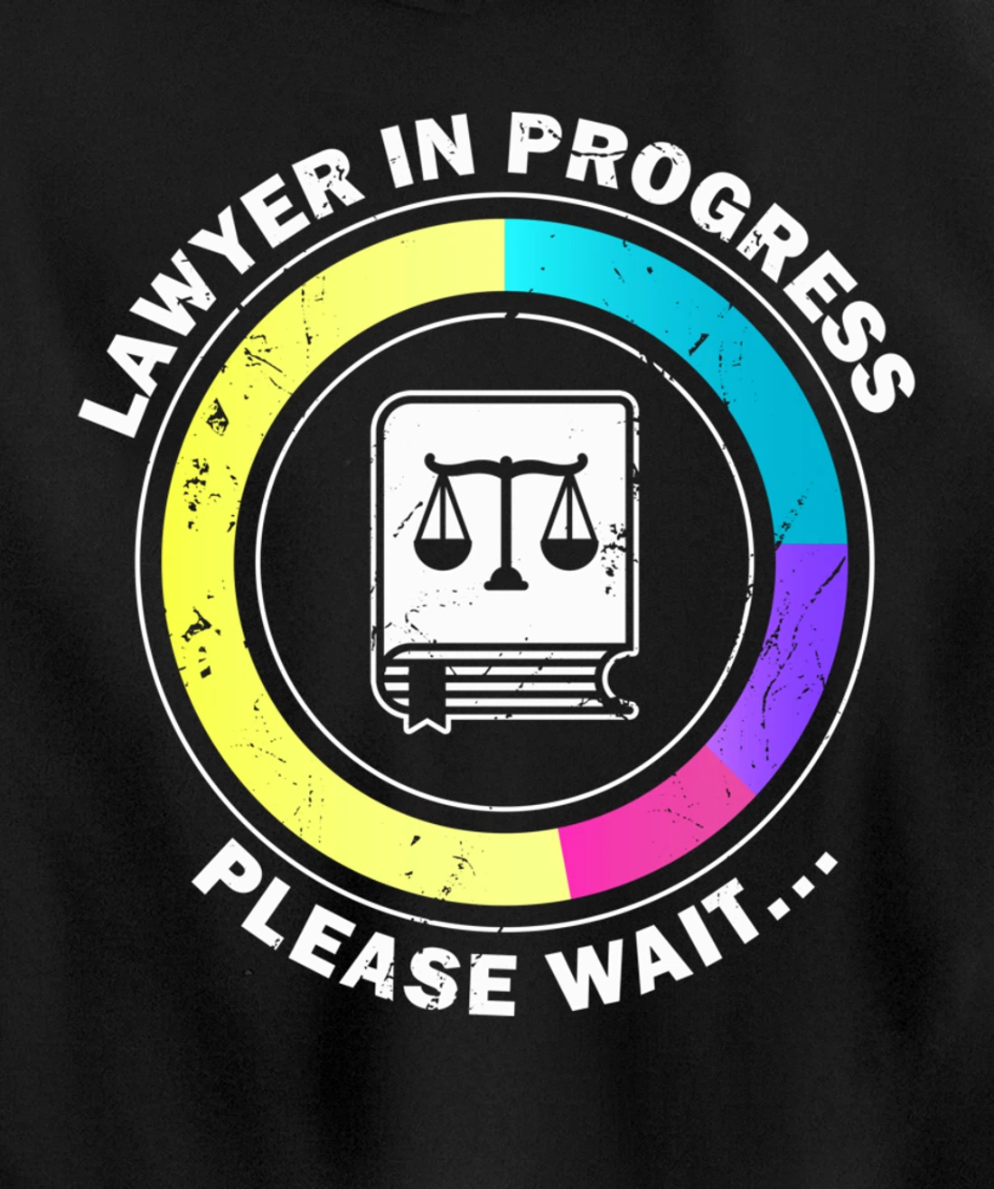 Funny Lawyer in Progress Gift design | Law School Apparel Pullover Hoodie