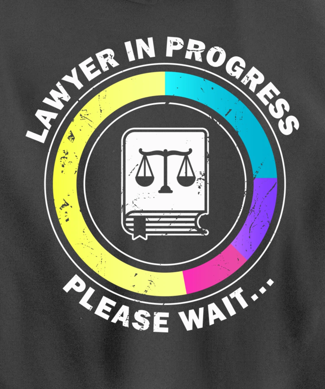 Funny Lawyer in Progress Gift design | Law School Apparel Pullover Hoodie