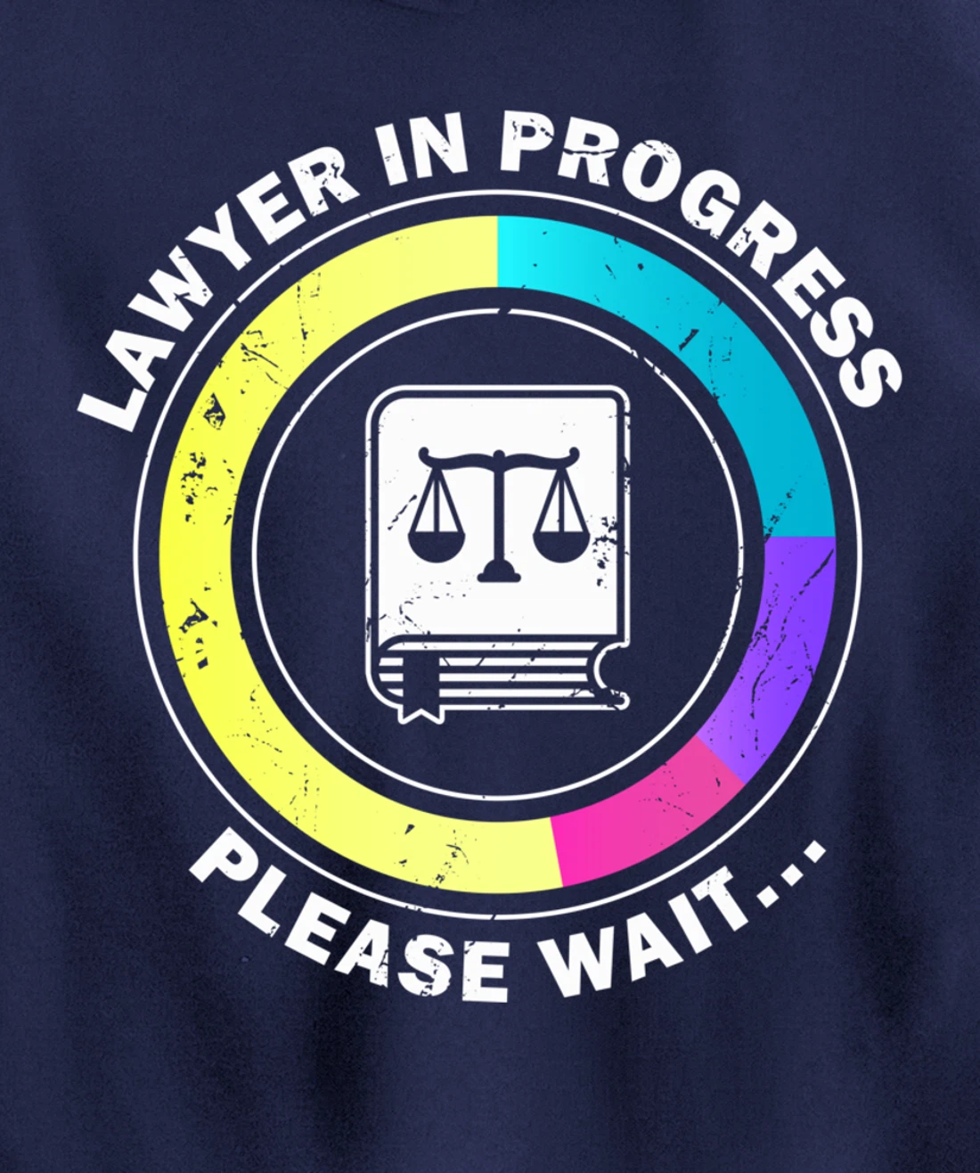 Funny Lawyer in Progress Gift design | Law School Apparel Pullover Hoodie