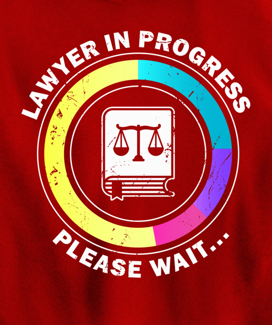 Funny Lawyer in Progress Gift design | Law School Apparel Pullover Hoodie