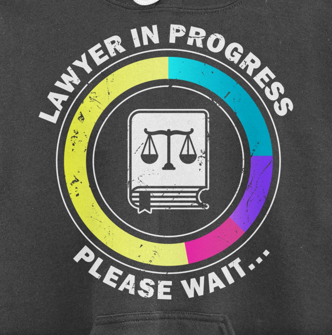Funny Lawyer in Progress Gift design | Law School Apparel Pullover Hoodie