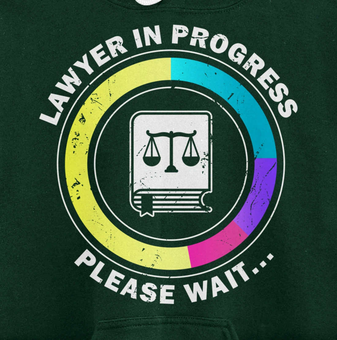 Funny Lawyer in Progress Gift design | Law School Apparel Pullover Hoodie