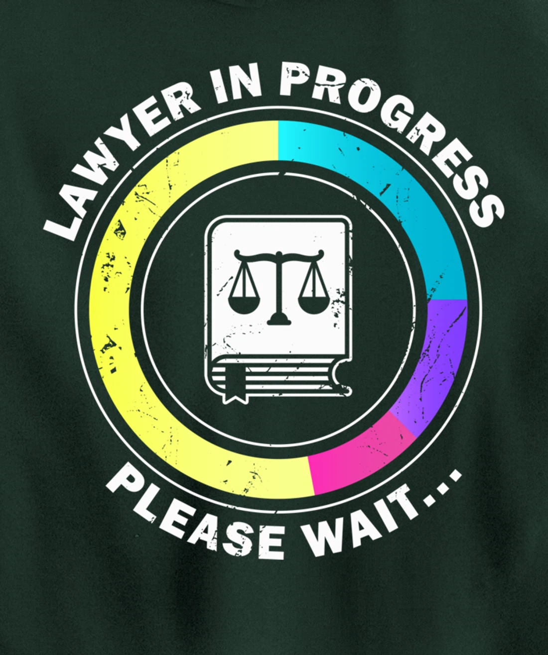 Funny Lawyer in Progress Gift design | Law School Apparel Pullover Hoodie
