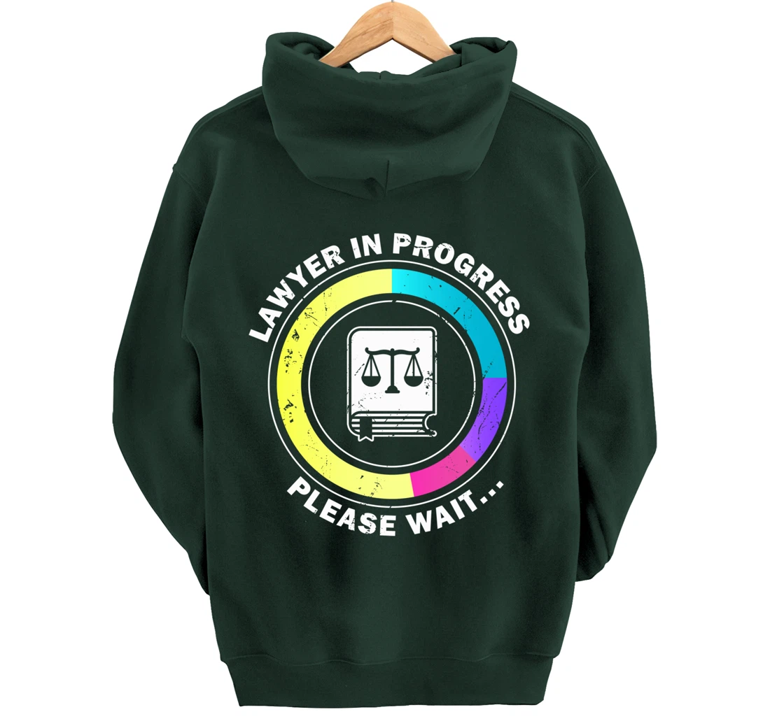 Funny Lawyer in Progress Gift design | Law School Apparel Pullover Hoodie