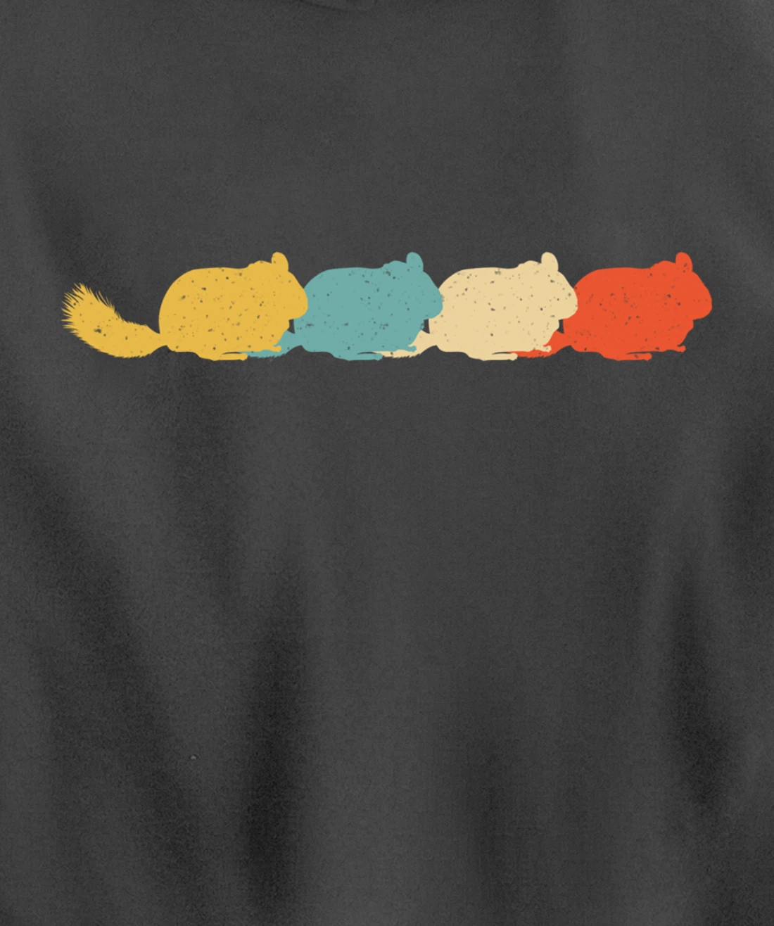 Chinchilla Vintage Retro Rodent Animal Lover 60s 70s Gift Pullover Hoodie