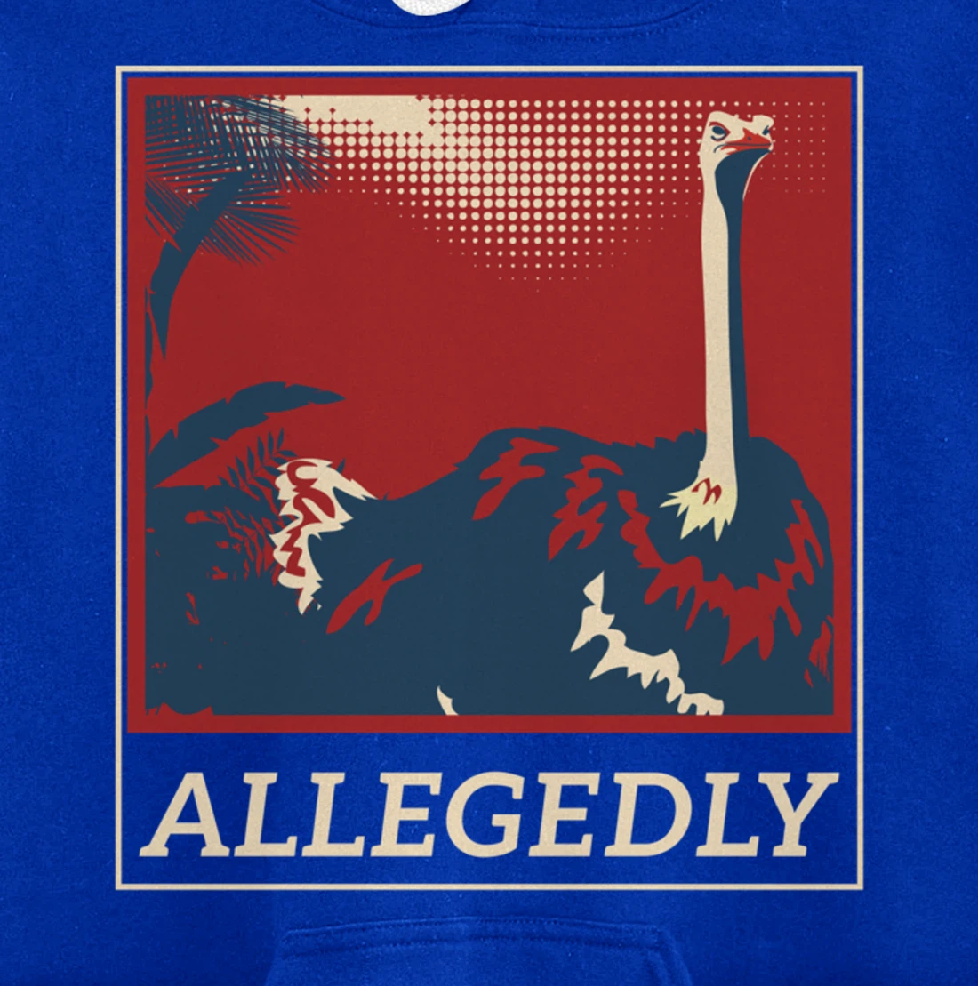 Funny Joke Allegedly Ostrich Gift Design Idea Pullover Hoodie