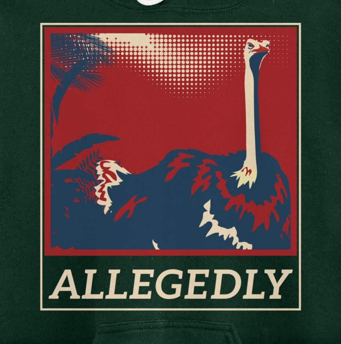 Funny Joke Allegedly Ostrich Gift Design Idea Pullover Hoodie