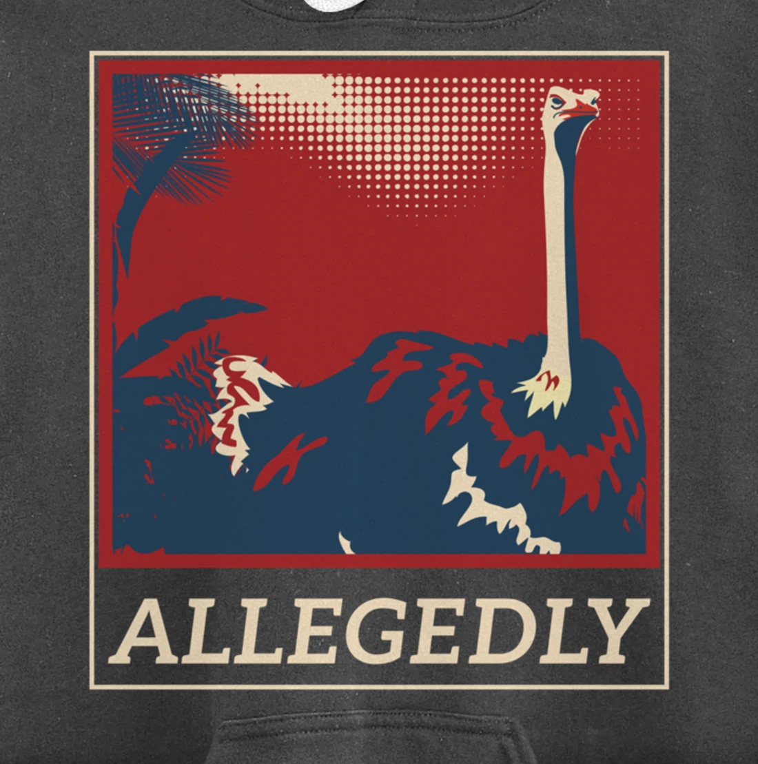 Funny Joke Allegedly Ostrich Gift Design Idea Pullover Hoodie