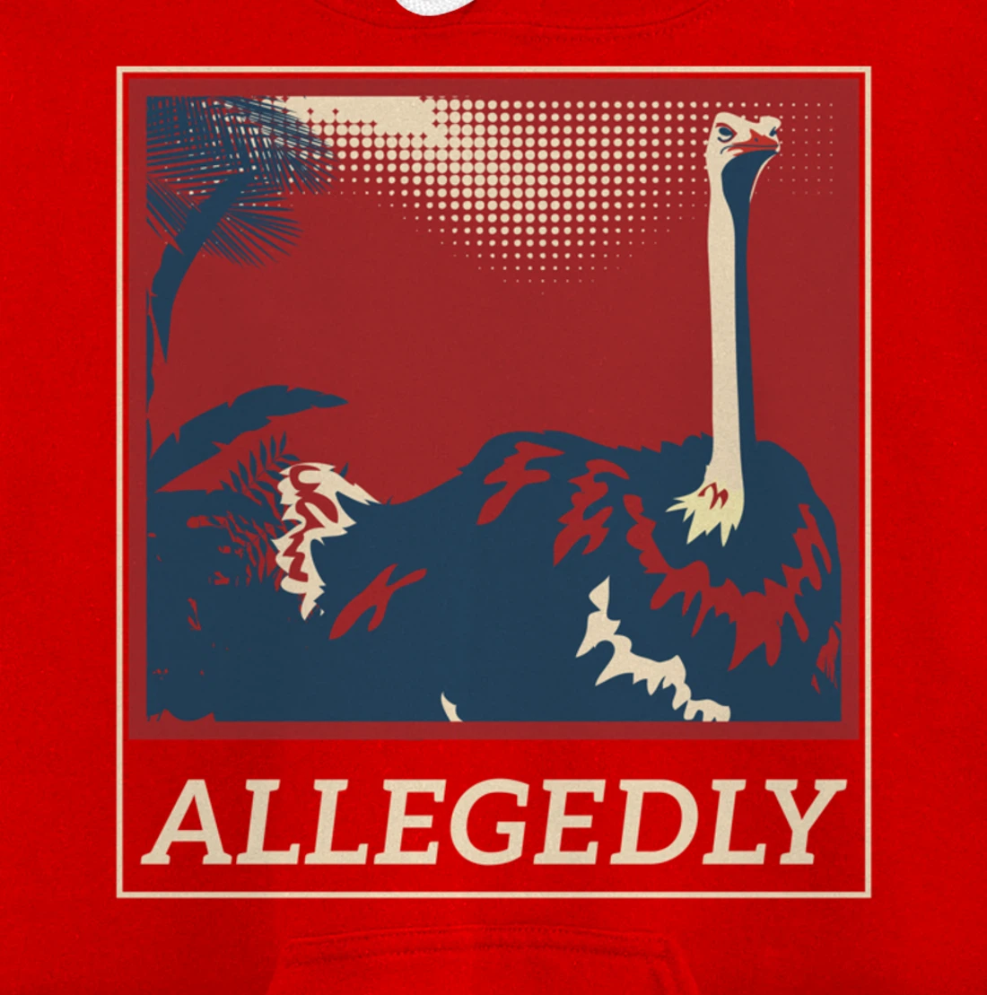 Funny Joke Allegedly Ostrich Gift Design Idea Pullover Hoodie