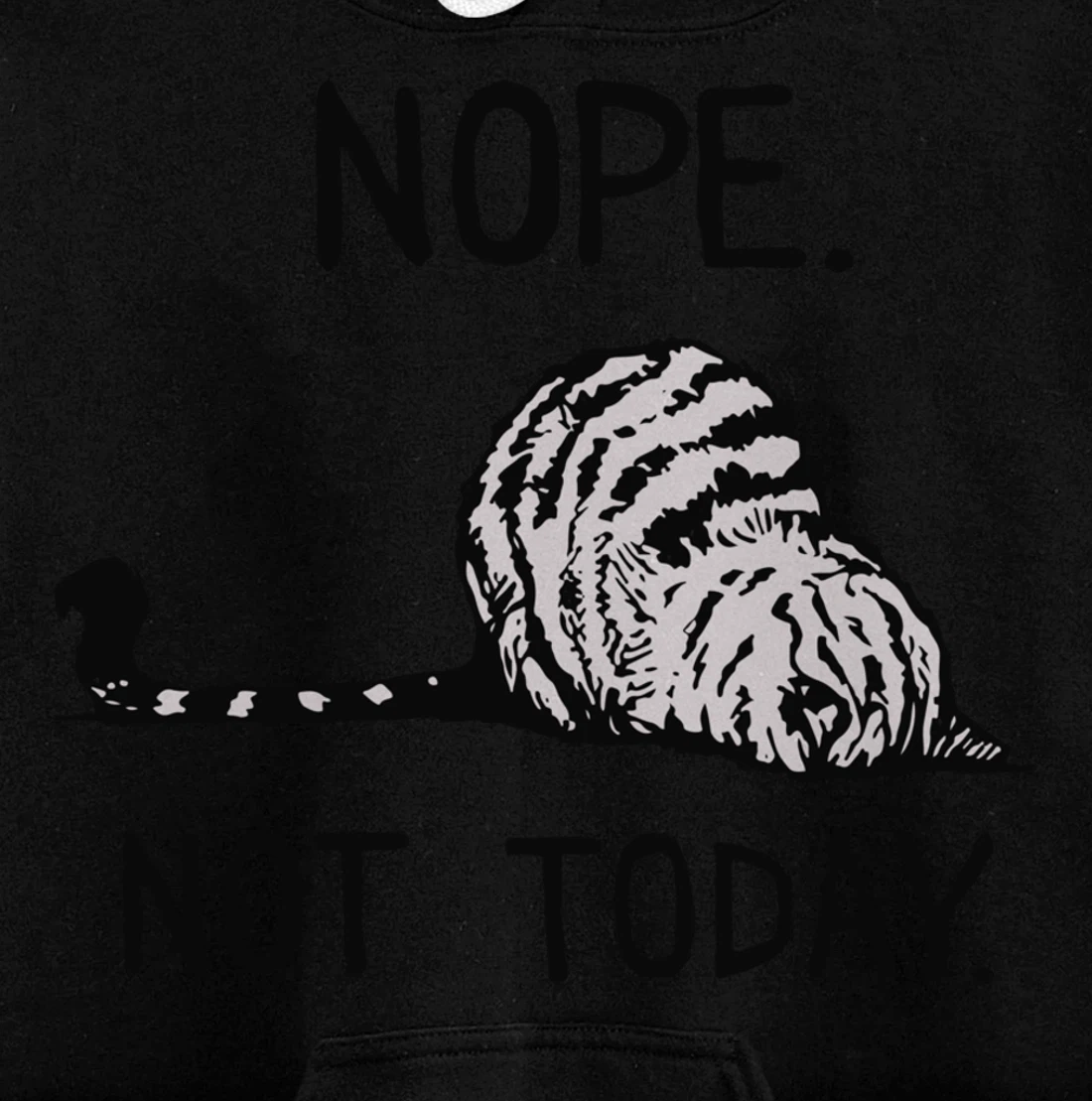 Lazy Cat Nope Not Today Funny Lazy Cat Tee For Cat Lovers Pullover Hoodie