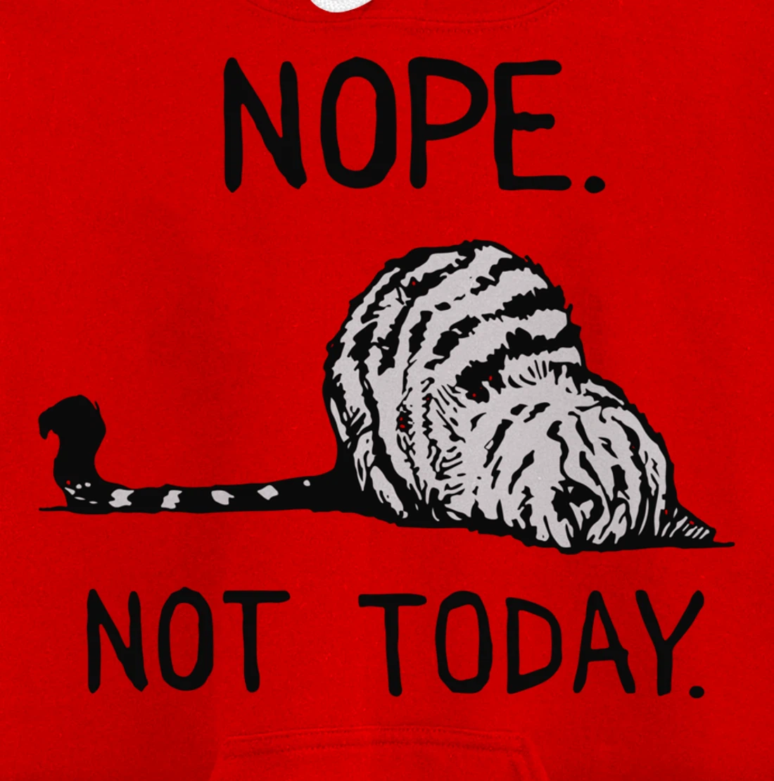Lazy Cat Nope Not Today Funny Lazy Cat Tee For Cat Lovers Pullover Hoodie