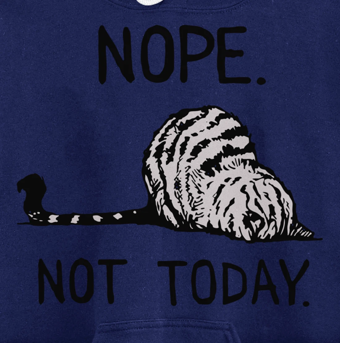 Lazy Cat Nope Not Today Funny Lazy Cat Tee For Cat Lovers Pullover Hoodie