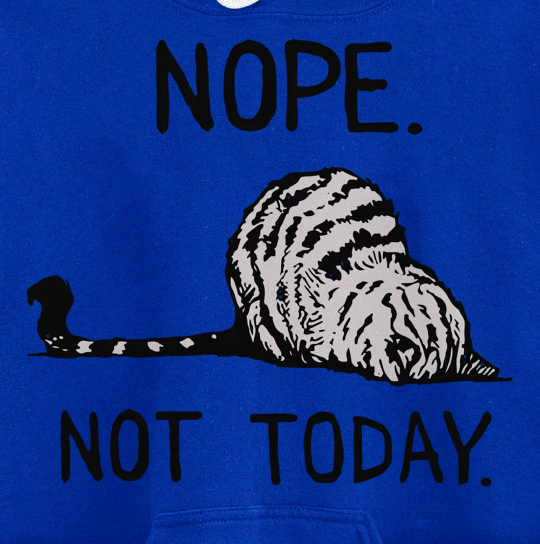 Lazy Cat Nope Not Today Funny Lazy Cat Tee For Cat Lovers Pullover Hoodie